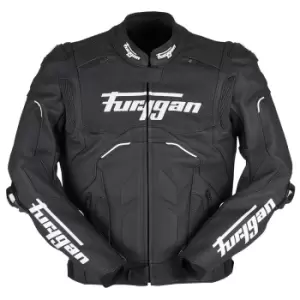 Image of Furygan Raptor Evo 2 Black White Motorcycle Jacket XL