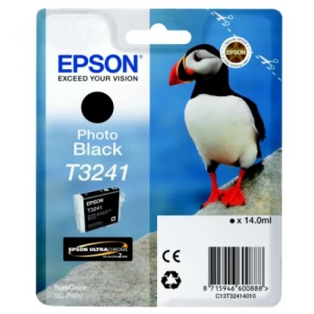 Image of Epson Puffin T3241 Photo Black Ink Cartridge