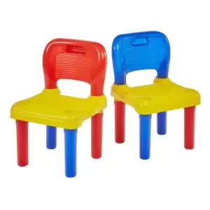 Image of Childrens Plastic Chairs Set of 2, none