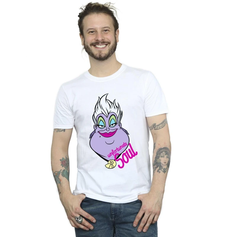 Image of Disney Men Villains Ursula Unfortunate Soul T-Shirt in White Size: Small White S Male 5063283788473