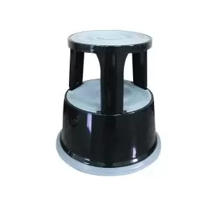 Image of Q-Connect Metal Step Stool Black KF04845 KF04845