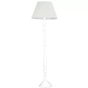 Image of Fan Europe BOURLESQUE Floor Lamp with Tapered Shade Wood, Fabric Lampshade 45x155cm