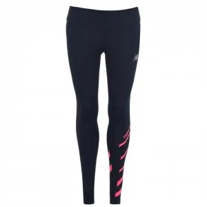 Image of New Balance Accelerate Tights Ladies - Navy/Pink