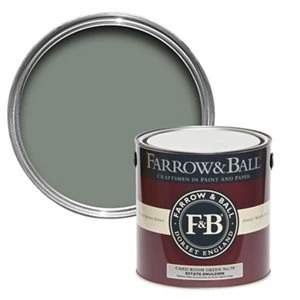 Image of Farrow & Ball Estate Card room green No. 79 Matt Emulsion Paint 2.5L