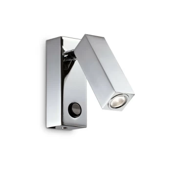 Image of Ideal Lux Lighting - Ideal Lux PAGE - Integrated LED Indoor Reading Wall Lamp 1 Light Chrome 3000K