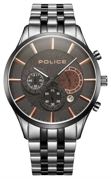Image of Police PEWJI2194341 CAGE Quartz Multifunction (44mm) Brown Watch