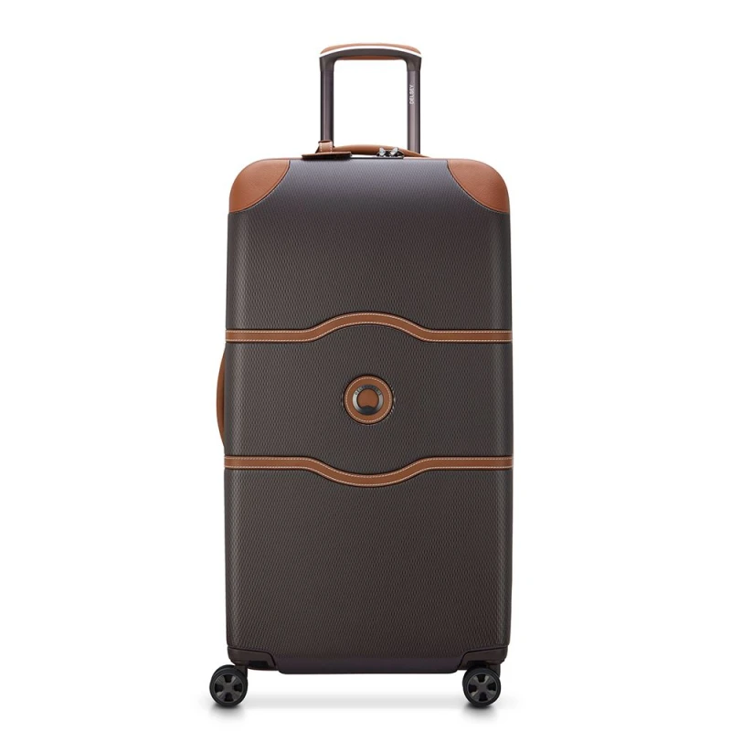 Image of Delsey 80cm 4 Double Wheels Trunk Suitcase - Chatelet Air 2.0 Brown 80cm 4 Double Wheels Trunk Suitcase - Chatelet Air 2.0 Brown - 80(h) x42.5(w) x 36