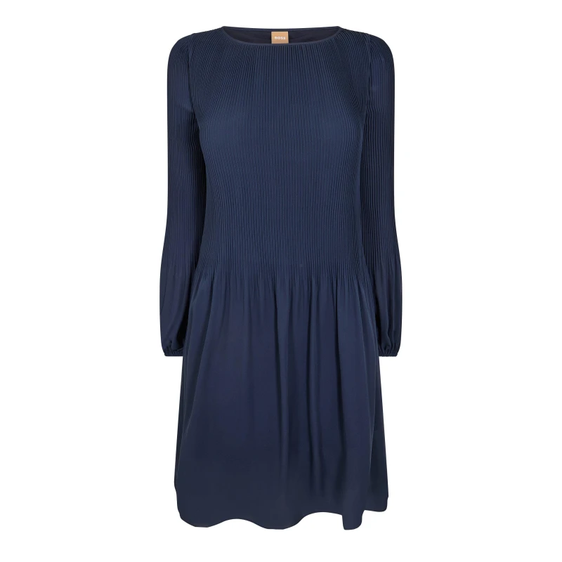 Image of Boss Womens Dasie Skater Dress, Skater Dress Design Dark Blue female 4 (XXS)