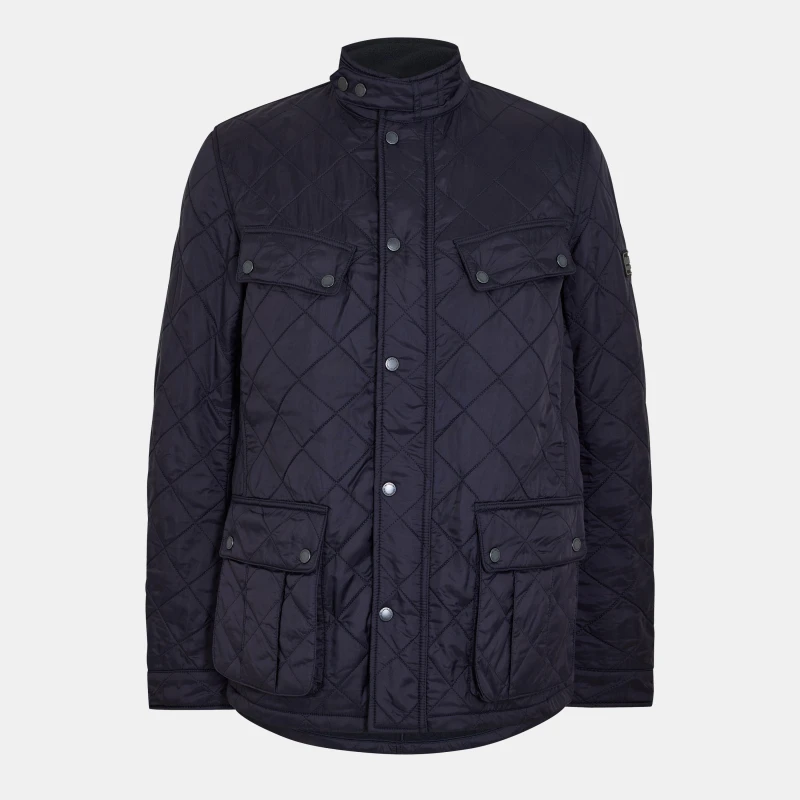 Image of Barbour International Mens Ariel Polarquilt Jacket Navy NY91 male S