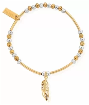 Image of ChloBo Gold And Silver Sparkle Filigree Feather Bracelet Jewellery