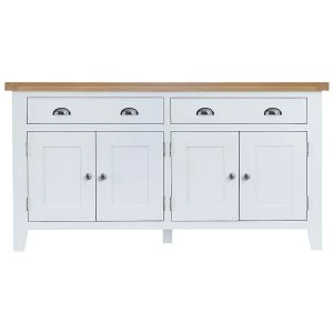 Image of Robert Dyas Madera Ready Assembled 4 Door Wooden Sideboard