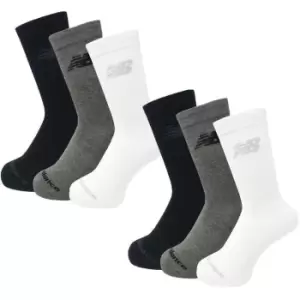 Image of New Balance Balance 6 Pack of Crew Socks Juniors - Multi