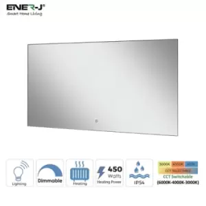 Image of Ener-J 450W Mirror Infrared Heater with CCT & Dimmable LED Lights