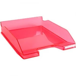 Image of Exacompta Letter Tray Combo Plastic Raspberry 25.5 x 34.7 x 6.5 cm