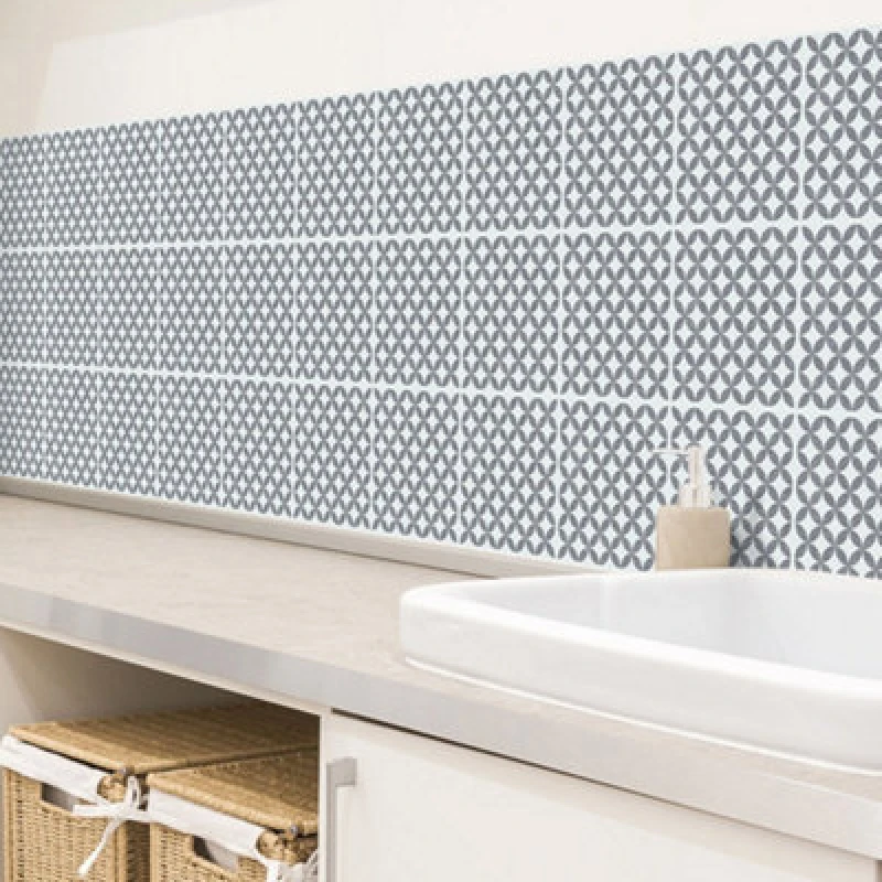 Image of D-C-Fix Self Adhesive Wall Tiles Amira Grey Pack Of 18 Tiles Grey WN0CU Unisex