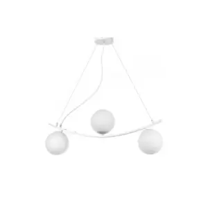 Image of Trio 3 Light Bar Pendant Ceiling Light, White