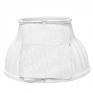 Image of Saxon Ribbed Touch Tape Bell Boots - White