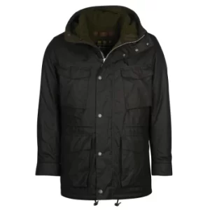 Image of Barbour Mens Nautic Wax Jacket Black Small