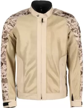 Image of Helstons Stoner Mesh Motorcycle Textile Jacket, beige, Size XL, beige, Size XL