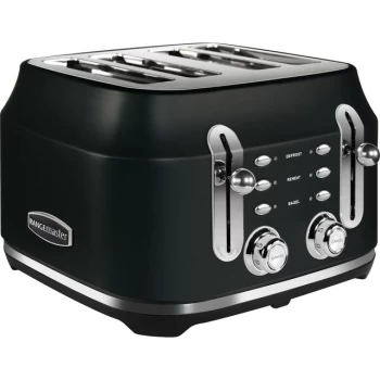 Image of Rangemaster RMCL4S201BK Classic 4 Slice Toaster