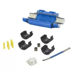 Image of Wiska Shark Gel Insulated Joint with Terminal Block & Earth Bonding Kit Blue - SH6802AW