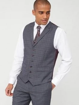 Image of Skopes Standard Witton Waistcoat - Grey/Blue Check