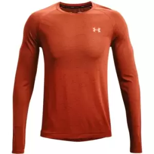 Image of Under Armour Seamless Run Long Sleeve Top Mens - Orange