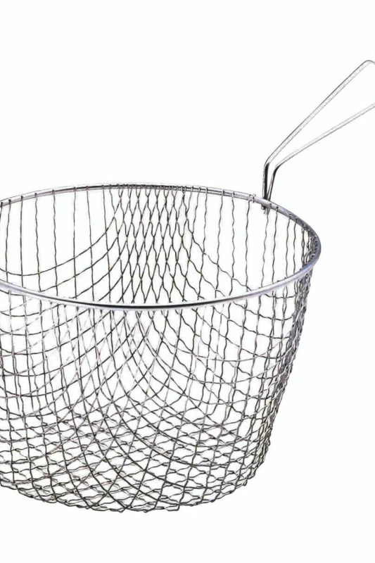 Image of Kitchencraft Extra Deep Chip Basket for 20cm (8") Pan, Tagged Mid Grey