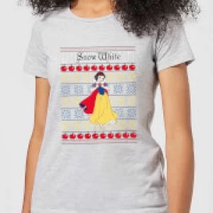 Image of Disney Classic Snow White Womens Christmas T-Shirt - Grey - M