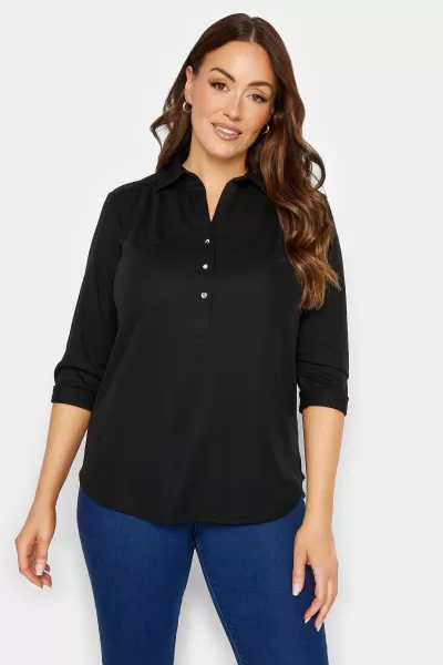 Image of Half Placket Jersey Shirt