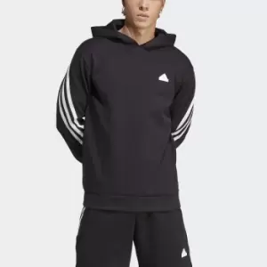 Image of Cotton Mix Hoodie with 3-Stripes on the Sleeves