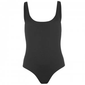 Image of French Connection French Textured Scoop Neck Swimsuit - BLACK
