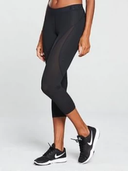 Image of Nike Training Pro HyperCool Capri Black Size M Women