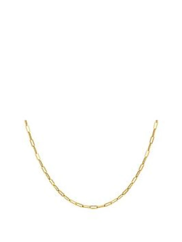 Image of Be You 9ct Gold Small Paper Chain Chain Necklaces 18" Gold 42077610180