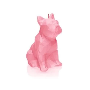 Image of Pink Low Poly Bulldog Candle