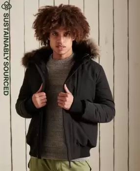 Image of Superdry Mens Everest Bomber Jacket Black / Jet Black - Size: S