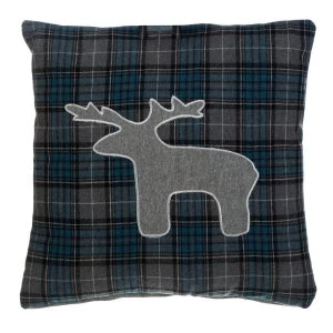 Image of Premier Housewares Large Cushion Stag - Blue