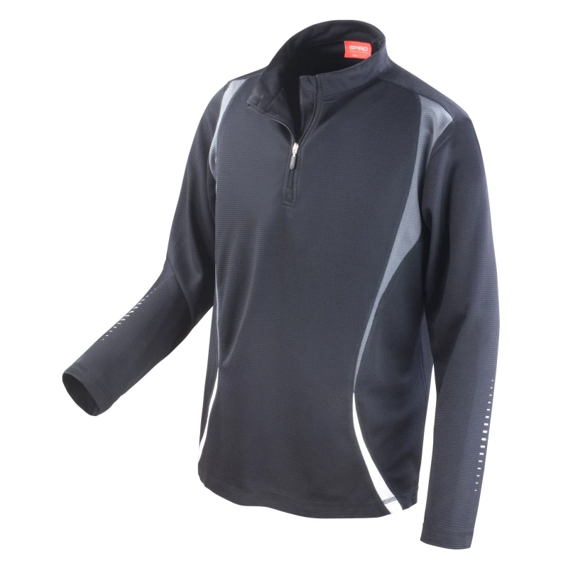 Image of Spiro Mens Trial Training Base Layer Top in Black Size: XS Black Male XS