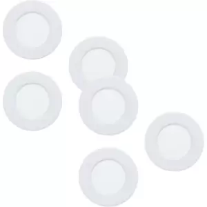 Image of 2 PACK 3 PACK Flush Ceiling Downlight White Steel 2.7W LED 85mm 3000K