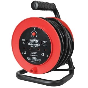 Image of Faithfull Cable Reel 240V 15M 13A 2 Socket O/Reel