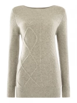 Image of Barbour Carlton Lattice Knit Jumper Grey