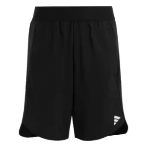 Image of adidas Training AEROREADY Shorts Kids - Black / Silver Metallic / Grey