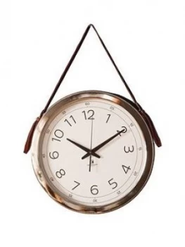 Image of Gallery Yalding Wall Clock With Faux Hanging Strap