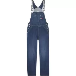 Image of Tommy Jeans Denim Dungarees Womens - Blue