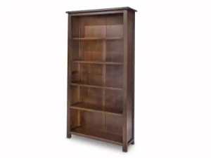 Image of Core Boston Dark Antique Pine Wooden Tall Bookcase Flat Packed