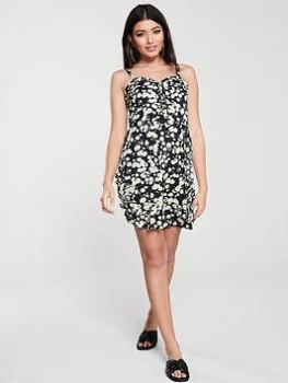 Image of Oasis Daisy Corset Sundress - Black/Multi Black, Size 16, Women