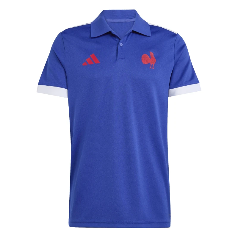 Image of adidas France Home Polo Shirt 2026 Mens Semi L Blue male M