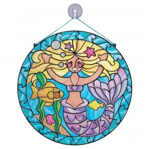 Image of Melissa Doug Stained Glass Mermaid Set