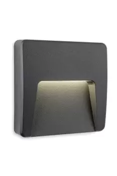 Image of Golf Outdoor Integrated LED Surface Mounted Wall & Step Light Square Graphite IP65