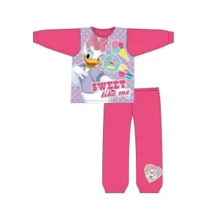 Image of Disney Girls Sweet Like Me Daisy Duck Pyjama Set (3-4 Years) (Pink)